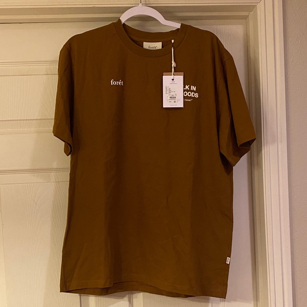 Forte Brown Short Sleeve Men's Tee Sz XL.  NWT. Box5